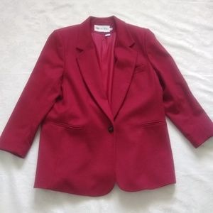 Wool cashmere Blend jacket blazer Red